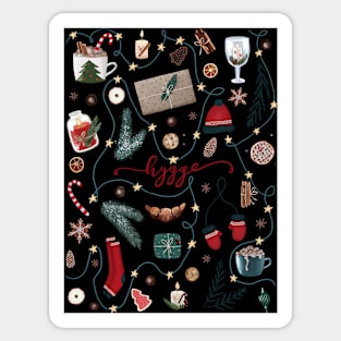 Dark Hygge Christmas Sticker